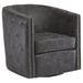 Signature Design Brentlow Swivel Chair in Distressed Black - Ashley Furniture A3000202