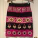 Anthropologie Skirts | Anthropologie Leifsdottir Embroidered Pencil Skirt | Color: Black/Pink | Size: 6