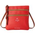 Women's Dooney & Bourke Boston Red Sox Pebble Triple-Zip Core Crossbody Purse