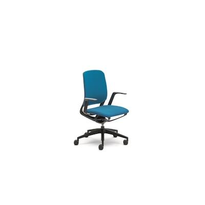 Sedus se:motion, Bürostuhl, schwarz, mit Armlehnen, Sitz- u. Rückenpolster in blau Image