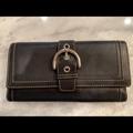 Coach Bags | Authentic Black Coach Wallet And Check Book Cover | Color: Black | Size: Os