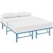 Horizon Stainless Steel Bed Frame by Modway Metal in Blue | 14 H x 80 W x 80 D in | Wayfair MOD-5429-LBU