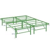 Horizon Stainless Steel Bed Frame by Modway Metal in Green/Brown | 14 H x 54 W x 75 D in | Wayfair MOD-5428-GRN