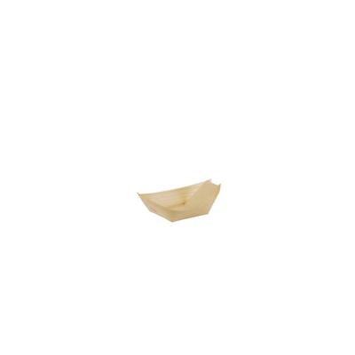 PAPSTAR 500 Fingerfood - Schalen, Holz "pure" 8,5 cm x 5,5 cm "Schiffchen"