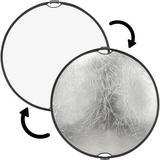Impact Circular Collapsible Reflector with Handles (Silver/White, 52") R2552-SW
