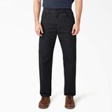 Dickies Men's Relaxed Fit Heavyweight Duck Carpenter Pants - Rinsed Black Size 36 X 34 (1939)