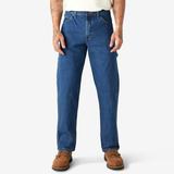 Dickies Men's Relaxed Fit Heavyweight Carpenter Jeans - Stonewashed Indigo Blue Size 42 30 (1993)