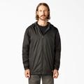 Dickies Men's Fleece Lined Nylon Hooded Jacket - Black Size XL (33237)