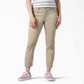 Dickies Women's Perfect Shape Skinny Fit Capri Pants - Rinsed Oxford Stone Size 6 (FR400)