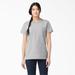 Dickies Women's Heavyweight Short Sleeve Pocket T-Shirt - Heather Gray Size M (FS450)