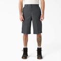 Dickies Men's Loose Fit Multi-Use Pocket Work Shorts, 15" - Charcoal Gray Size 32 (41283)