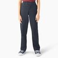 Dickies Girls' Slim Fit Pants, 4-20 - Dark Navy Size 4 (KP5519)