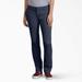 Dickies Women's Perfect Shape Straight Fit Pants - Rinsed Navy Size 6 (FP401)