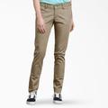 Dickies Women's Slim Fit Skinny Leg Pants - Rinsed Desert Sand Size 8 (FP512)