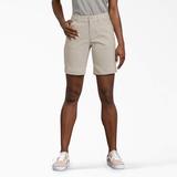 Dickies Women's Cooling Relaxed Fit Shorts, 9" - Stone Size 10 (SRF100)