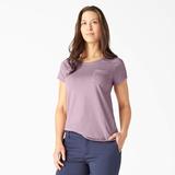 Dickies Women's Cooling Short Sleeve Pocket T-Shirt - Mauve Shadow Heather Size XS (SSF400)