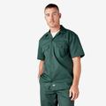 Dickies Men's Short Sleeve Work Shirt - Hunter Green Size M (1574)