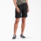 Dickies Women's Cooling Relaxed Fit Shorts, 9" - Black Size 4 (SRF100)