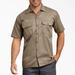 Dickies Men's Big & Tall Flex Relaxed Fit Short Sleeve Work Shirt - Desert Sand Size 3Xl 3XL (WS675)