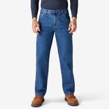 Dickies Men's Relaxed Fit Carpenter Jeans - Stonewashed Indigo Blue Size 40 30 (19294)