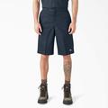 Dickies Men's Loose Fit Flat Front Work Shorts, 13" - Dark Navy Size 40 (42283)