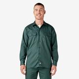 Dickies Men's Long Sleeve Work Shirt - Hunter Green Size S (574)