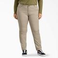 Dickies Women's Plus Perfect Shape Skinny Fit Pants - Rinsed Oxford Stone Size 20W (FPW40)