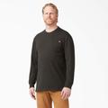 Dickies Men's Big & Tall Heavyweight Long Sleeve Pocket T-Shirt - Chocolate Brown Size 3 (WL450)