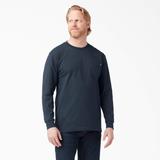 Dickies Men's Big & Tall Heavyweight Long Sleeve Pocket T-Shirt - Dark Navy Size (WL450)