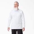 Dickies Men's Heavyweight Long Sleeve Pocket T-Shirt - White Size M (WL450)