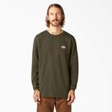 Dickies Men's Long-Sleeve Graphic T-Shirt - Military Green Size M (WL469)