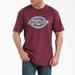 Dickies Men's Short Sleeve Relaxed Fit Graphic T-Shirt - Burgundy Size M (WS46A)