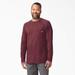 Dickies Men's Cooling Long Sleeve Pocket T-Shirt - Burgundy Heather Size Lt (SL600)