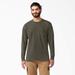 Dickies Men's Heavyweight Long Sleeve Pocket T-Shirt - Moss Green Size L (WL450)