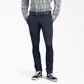 Dickies Men's Skinny Fit Work Pants - Dark Navy Size 34 X 32 (WP801)