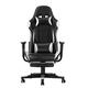 Gaming Chair, Racing Style Office High Back Ergonomic Conference Work Chair Reclining Computer PC Swivel Desk Chair 170 Degree Reclining Angle with Headrest, Lumbar Cushion & Footrest (White)