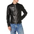 Armani Exchange Men's Eco-Leather Blouson Bomber Jacket, Black (Black 1200), Large