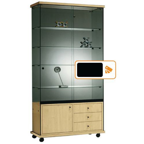 vitrine easy e6 avec armoire type:e6 led largeur:92