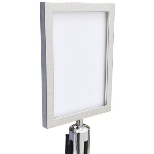 Porte-affiche A4 Vertical Diamètre 76mm Inox - Manutan Expert