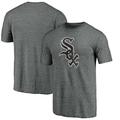 Men's Fanatics Branded Heathered Charcoal Chicago White Sox Weathered Official Logo Tri-Blend T-Shirt