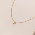 Anthropologie Jewelry | Anthropologie Sparkly Gold Pav Moon Necklace | Color: Gold | Size: Os
