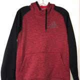 Adidas Shirts | Adidas Climawarm Hoodie Red/Black | Color: Black/Red | Size: S