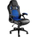 Tectake - Chaise de bureau Forme ergonomique - noir/bleu