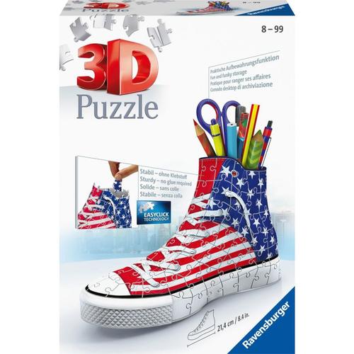 3D-Puzzle Sneaker Utensilo, H12 cm, 108 Teile, American Style