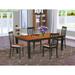 Darby Home Co Beesley Extendable Solid Wood Dining Set Wood/Upholstered in Brown | Wayfair 9854B41CEA264ED599CEA54772C38118