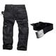 mad4tools Scruffs Men's Ripstop Trousers and Clip Belt Work Utility Pants, Black, 30 Short