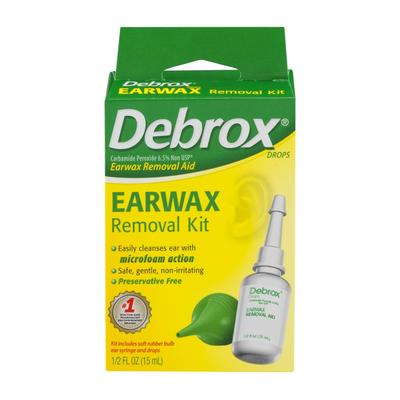 Debrox Drops Earwax Removal Kit with Ear Bulb 0.5 Oz (Pack Of 6)