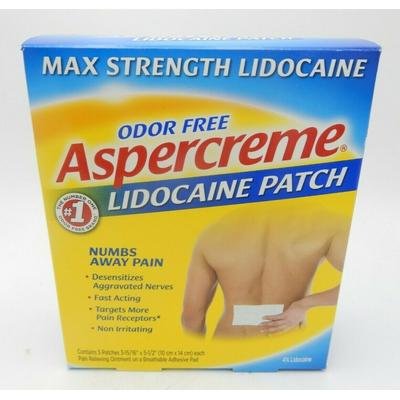 "(4PK) Aspercreme Max Strength Lidocaine Patch 3.94" x 5.5" 5CT 041167058404WS"