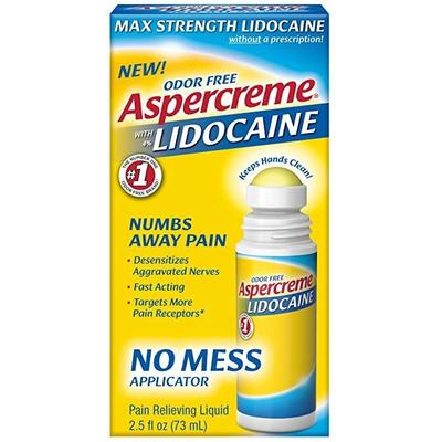6 Pack Aspercreme With 4 Lidocaine 2.5 Oz. No Mess Applicator Pack Of 1 Each