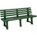 Gartenbank Sitzbank Wetterfest Kunststoff 240kg Belastbarkeit Rückenlehne 3-Standfüße 145x46cm